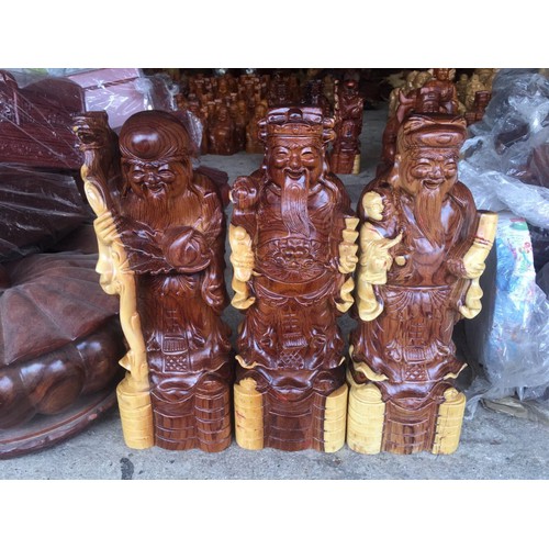 Bộ Tam Đa Gỗ Cẩm Cao 30Cm